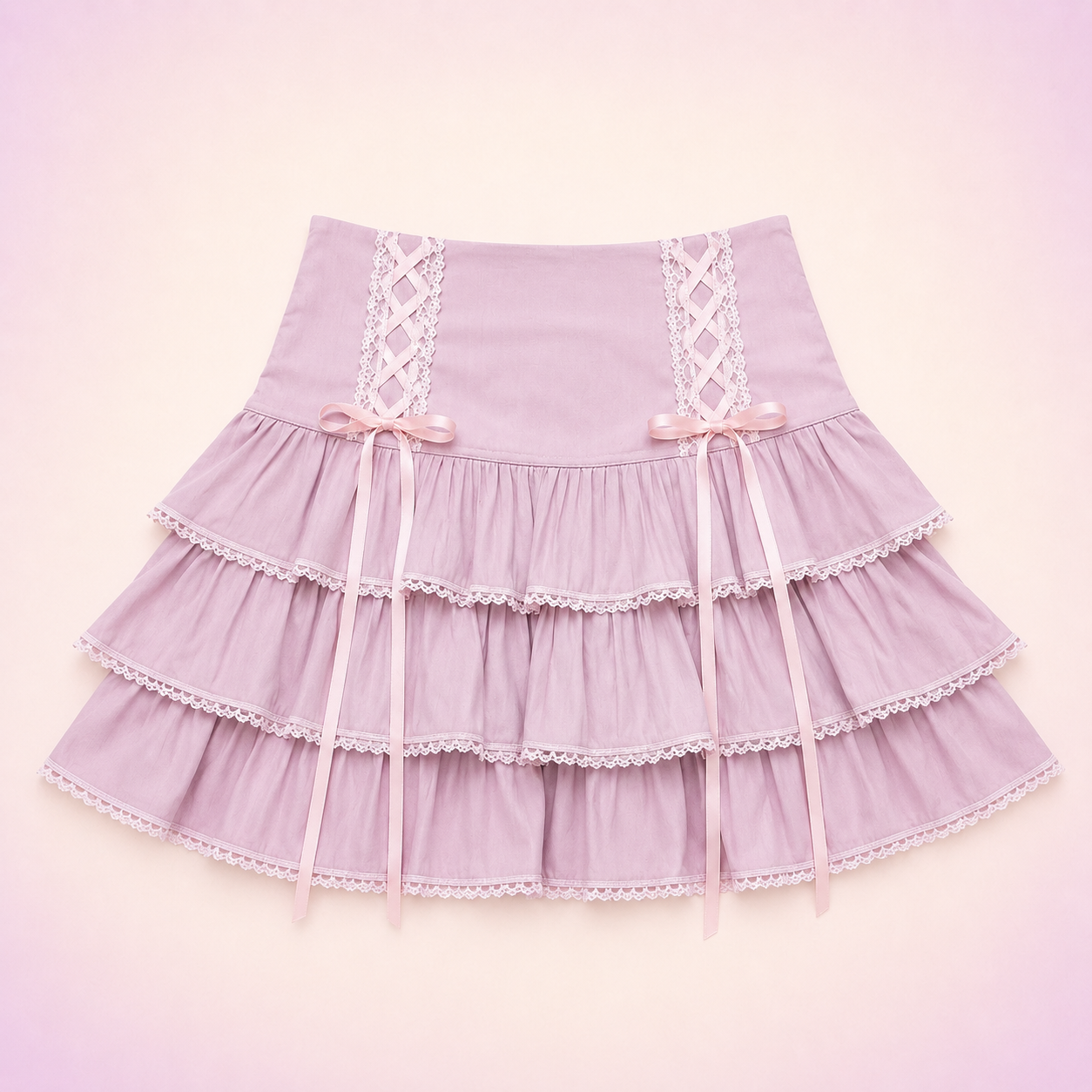 Kawaii Lace Pleated Mini Skirt
