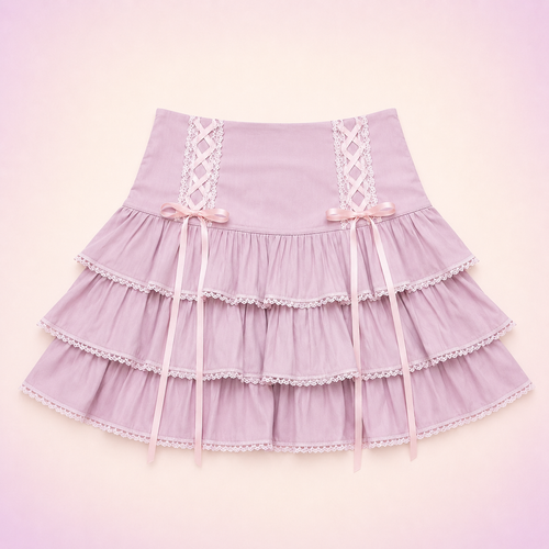 Kawaii Lace Pleated Mini Skirt