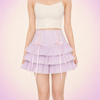 Kawaii Lace Pleated Mini Skirt