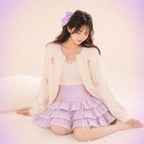 Kawaii Lace Pleated Mini Skirt