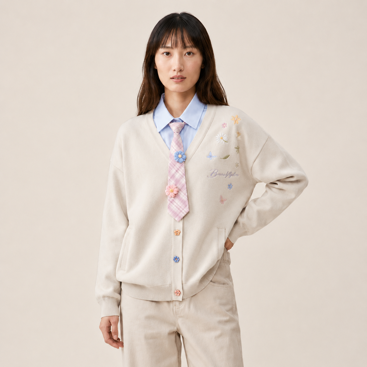 Pixie Cardigan — Sunlit Greige