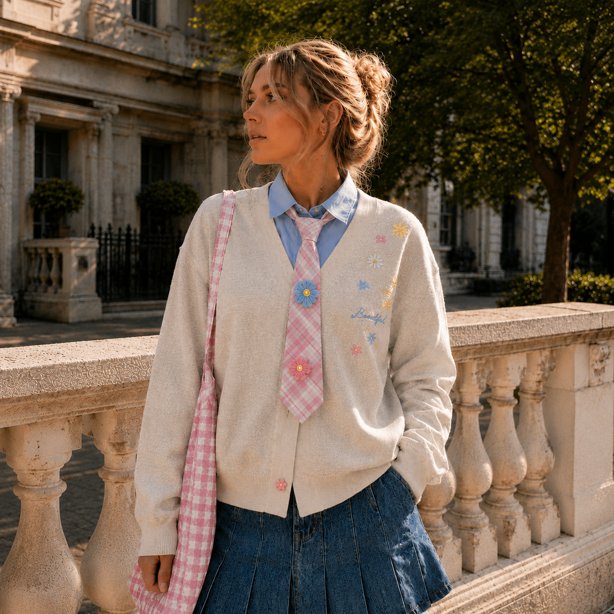 Pixie Cardigan — Sunlit Greige