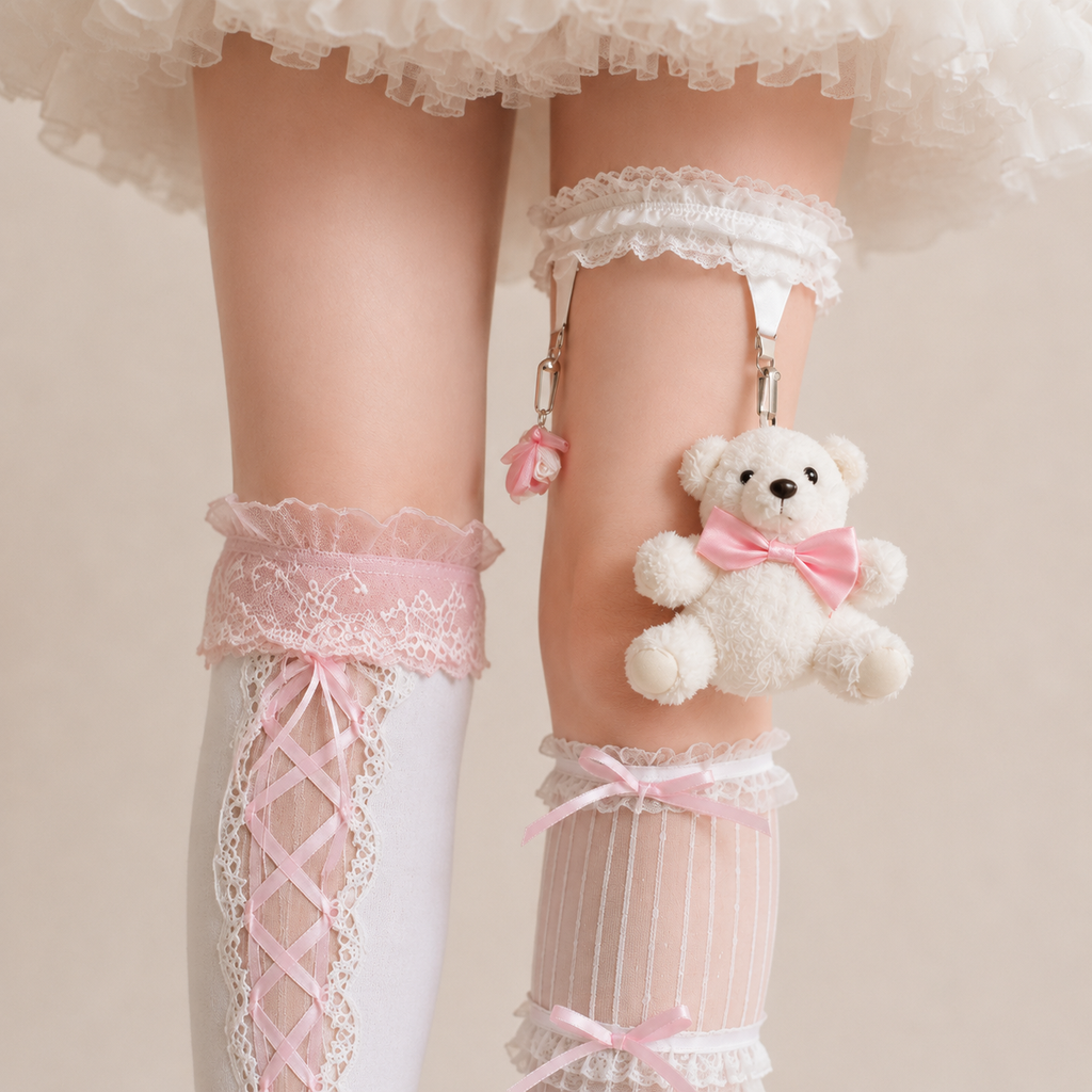 Sakura Ribbon Sock Set