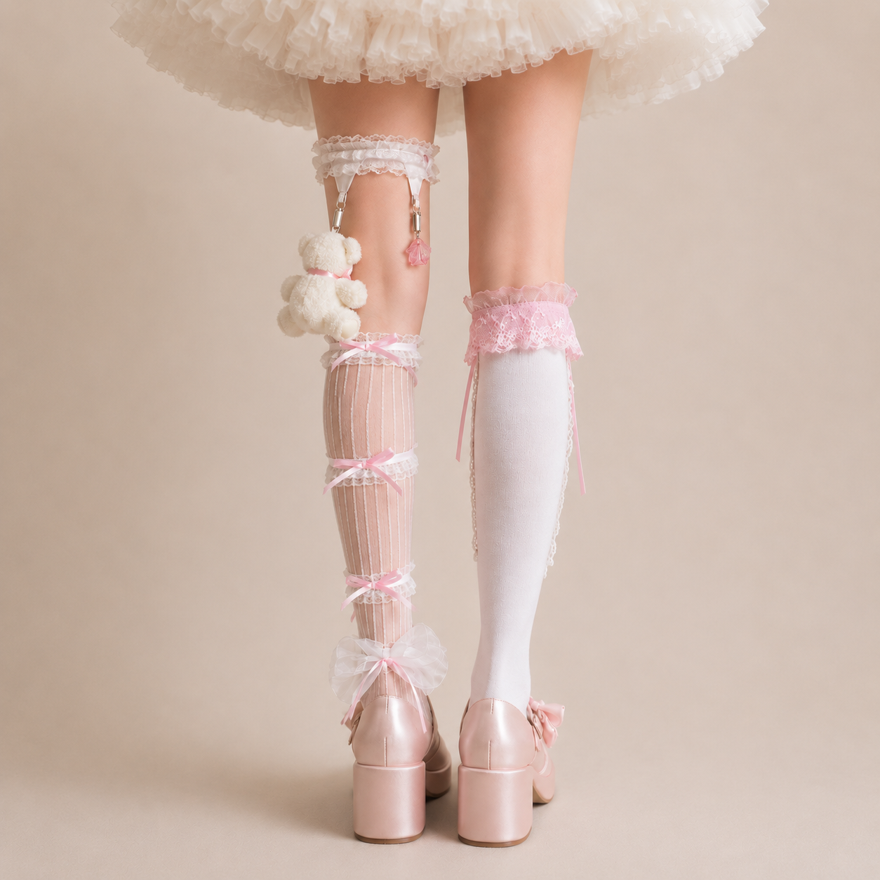 Sakura Ribbon Sock Set