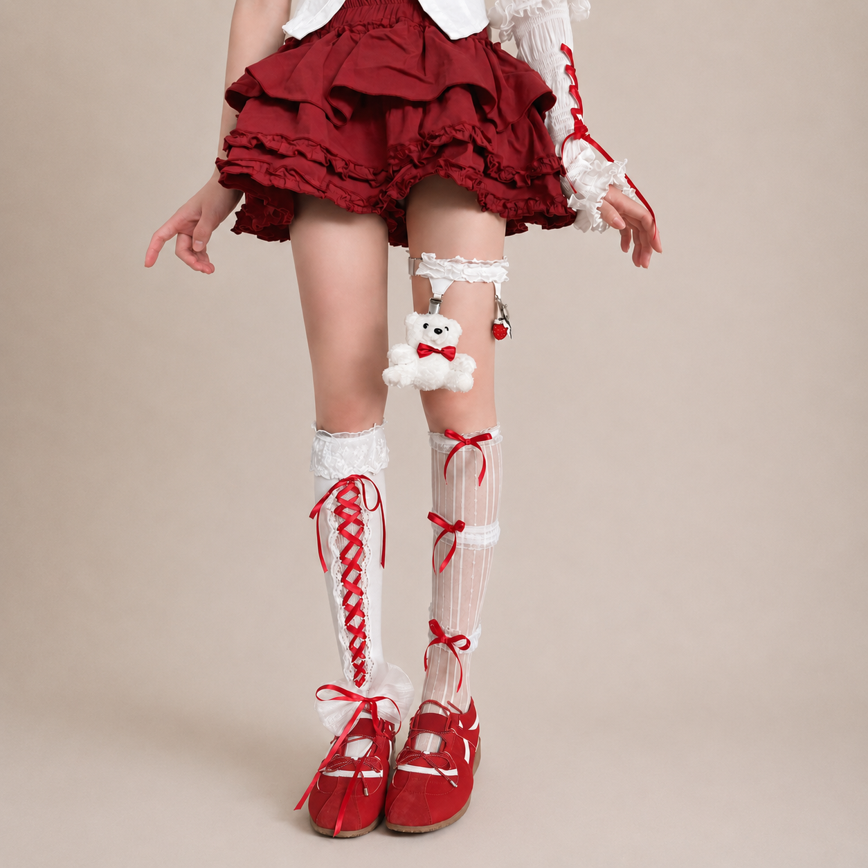 Sakura Ribbon Sock Set