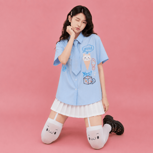 Good Mood-Thigh High Socks - BareLayer