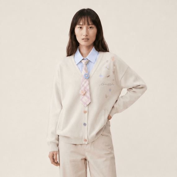 Pixie Cardigan — Sunlit Greige - BareLayer