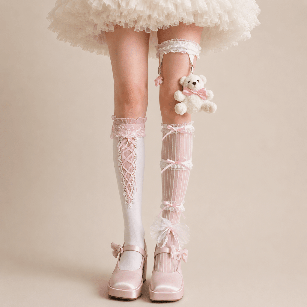 Sakura Ribbon Sock Set - BareLayer