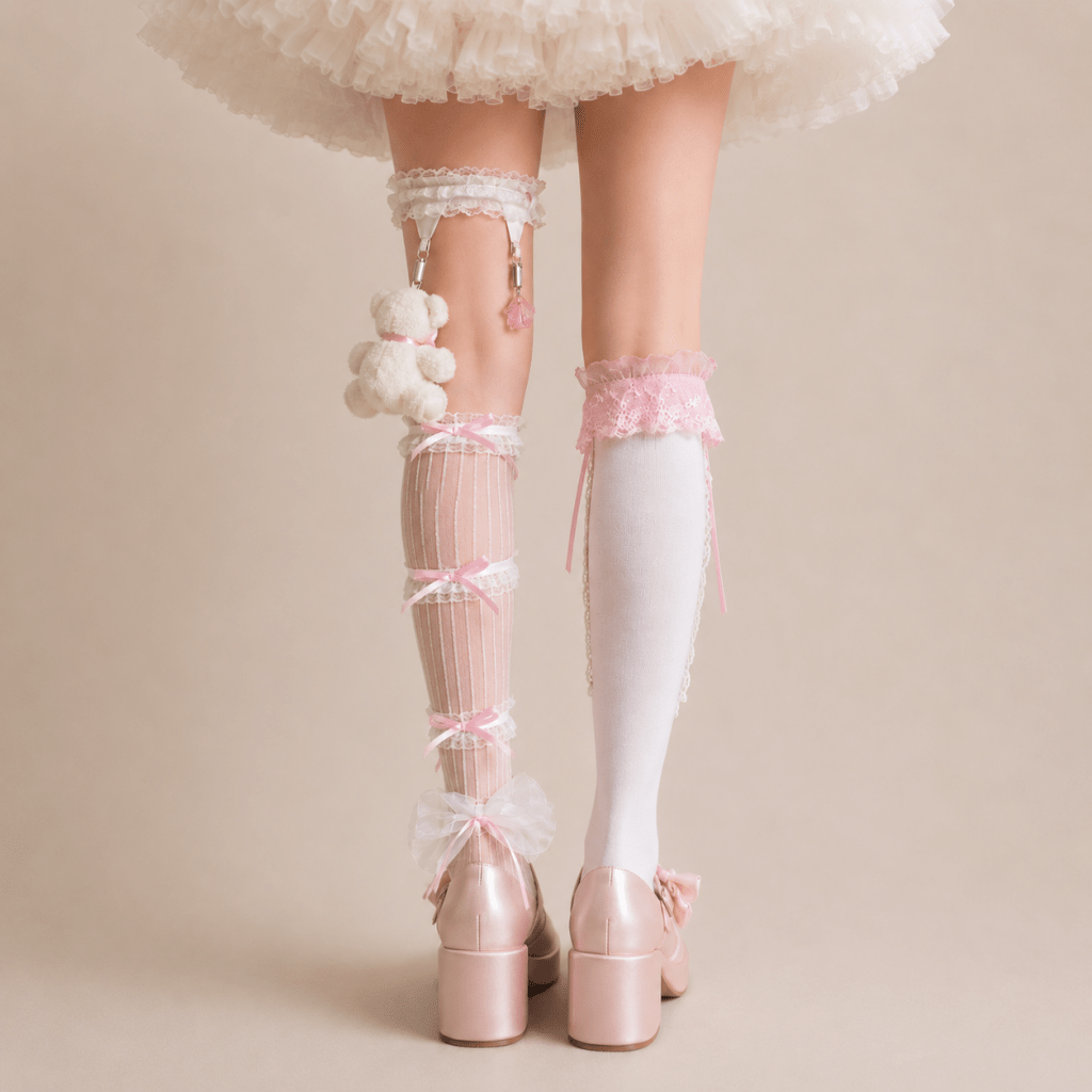 Sakura Ribbon Sock Set - BareLayer