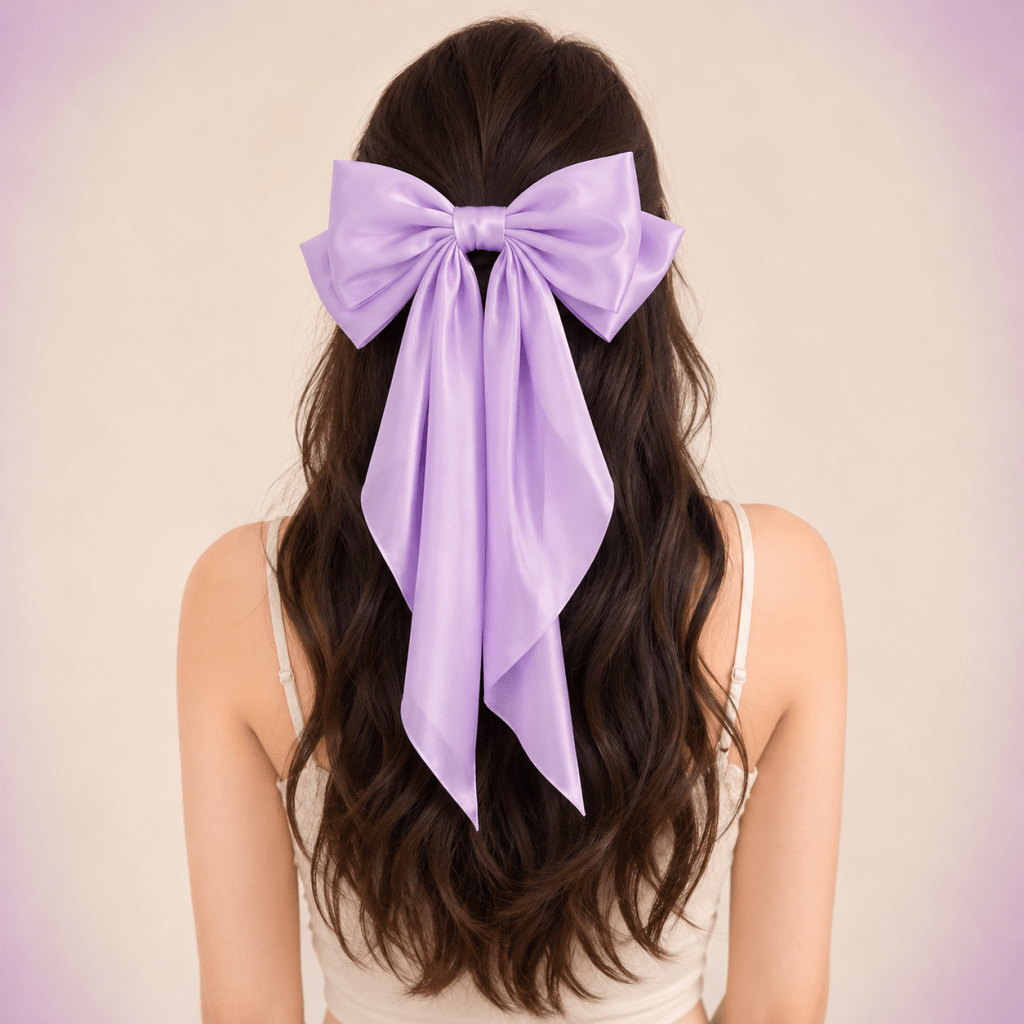 Satin Bow Hair Clip - BareLayer
