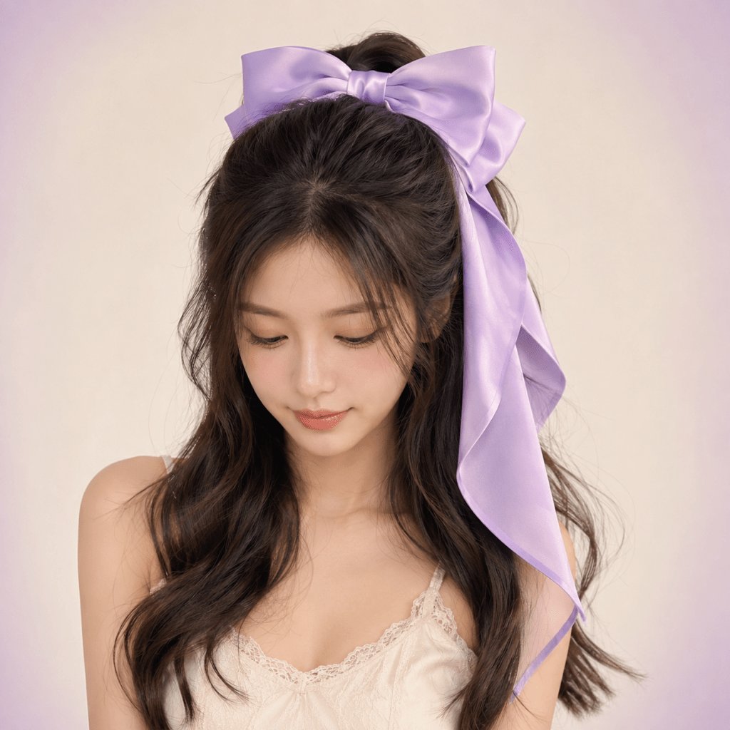 Satin Bow Hair Clip - BareLayer